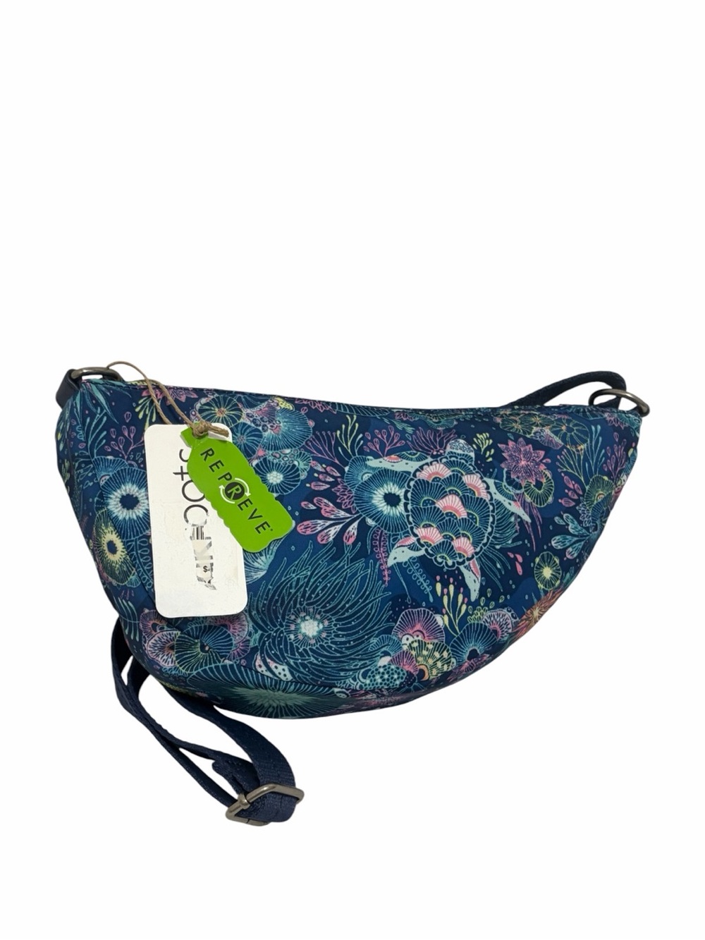 Sakroots Tess Sling “Deep Teal Seascape” Sea Turtle Ocean Print Sling Bag - NWT